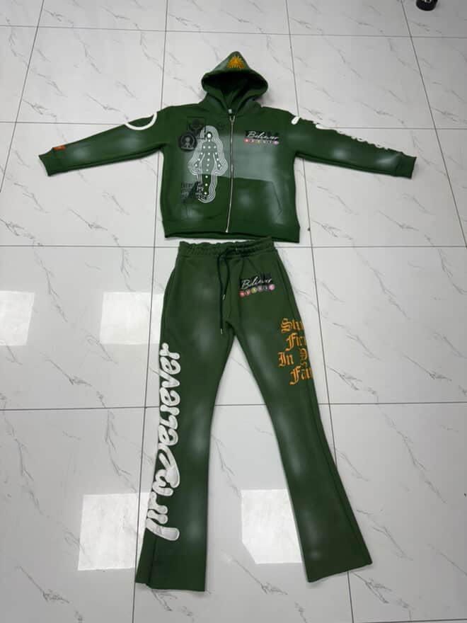 Stand Firm In Your Faith Stacked Jogger Set